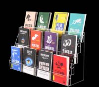 Wholesale custom acrylic 20 pockets book display stand holder BH-2534 Wholesale custom acrylic 20 pockets book display stand holder