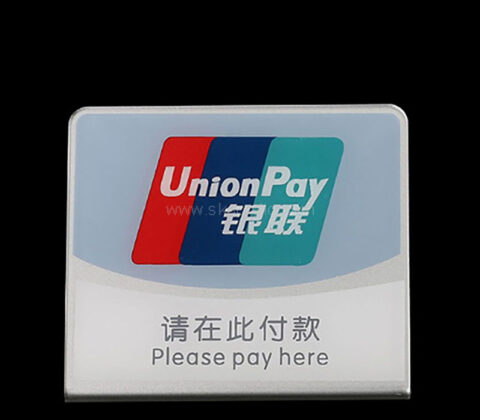 Wholesale custom acrylic wall mounted unionpay sign