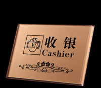 Wholesale custom acrylic wall mounted cashier sign BS-434 Wholesale custom acrylic wall mounted cashier sign