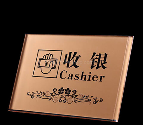 Wholesale custom acrylic wall mounted cashier sign