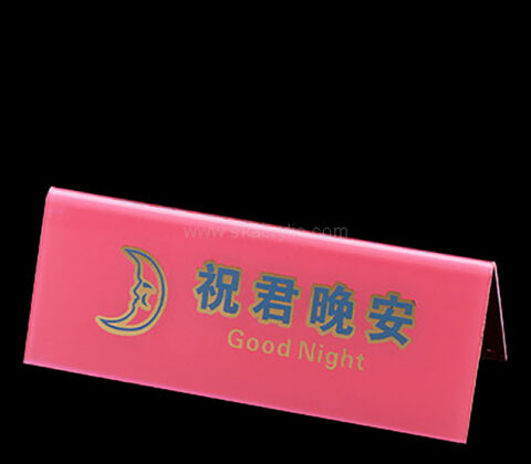Wholesale custom plexiglass V shape good night sign