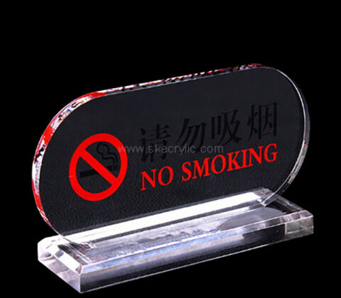 Wholesale custom plexiglass no smoking block sign