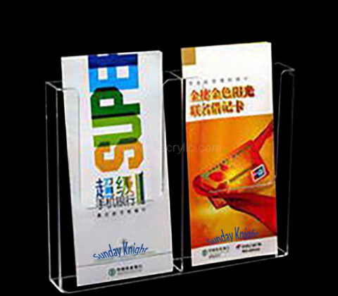 Wholesale custom acrylic 2 pocket wall pamphlet stand holder