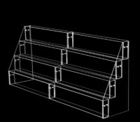 Wholesale custom acrylic 4 tiers book stand holder BH-2552 Wholesale custom acrylic 4 tiers book stand holder