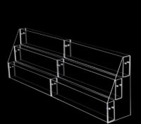 Wholesale custom acrylic countertop 3 tiers book stand holder BH-2553 Wholesale custom acrylic countertop 3 tiers book stand holder