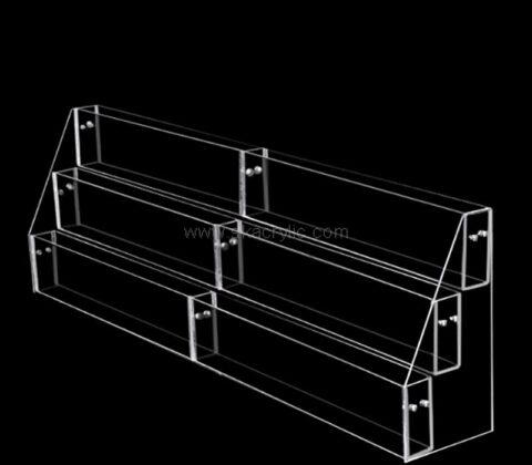 Wholesale custom acrylic countertop 3 tiers book stand holder