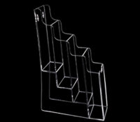 Custom acrylic wall 4 tiers brochure stand holder BH-2556 Custom acrylic wall 4 tiers brochure stand holder