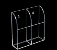 Custom acrylic wall 2 dividers pamphlet stand holder BH-2559 Custom acrylic wall 2 dividers pamphlet stand holder