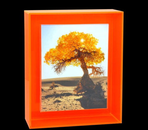 Custom acrylic wall floating 4 X 6 photo frame