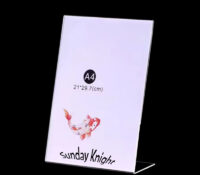 Wholesale custom plexiglass table top slanted sign holder SH-984 Wholesale custom plexiglass table top slanted sign holder