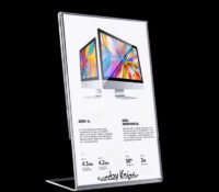 Wholesale custom plexiglass table top display sign holder SH-985 Wholesale custom plexiglass table top display sign holder