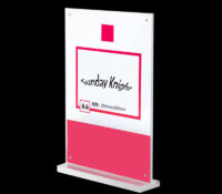 Wholesale custom plexiglass T shape display sign holder SH-986 Wholesale custom plexiglass T shape display sign holder