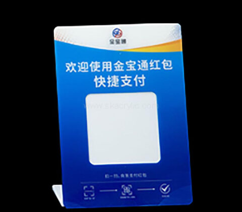 Custom acrylic cashier sign