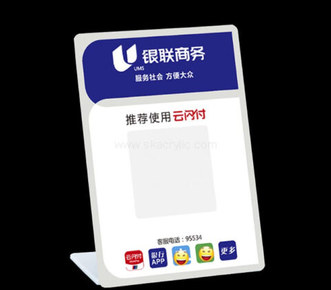 Custom acrylic QR code scanning sign