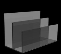 Custom plexiglass 2 sections file holder BH-2566 Custom plexiglass 2 sections file holder