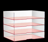 Custom plexiglass stackable file holders BH-2568 Custom plexiglass stackable file holders