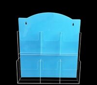 Custom acrylic wall multi pockets pamphlet holder BH-2574 Custom acrylic wall multi pockets pamphlet holder