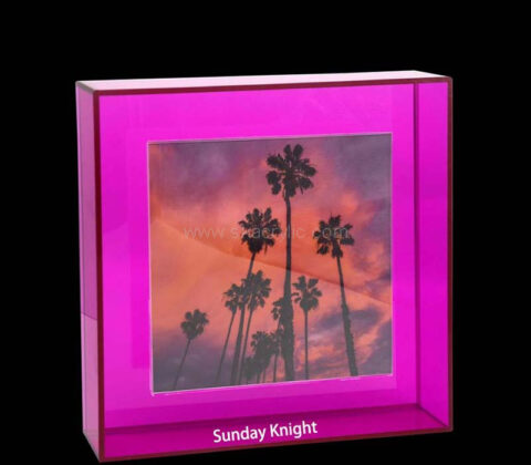 Custom acrylic 8 X 8 floating decorative picture frame