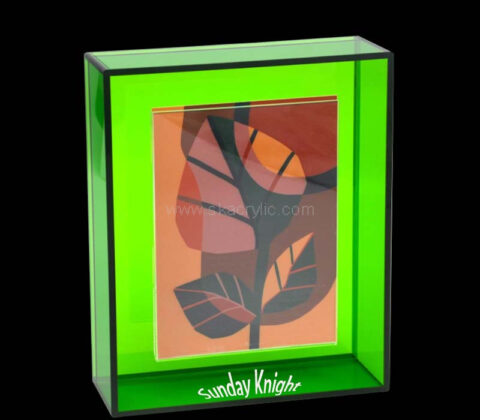 Custom acrylic 4 X 6 floating decorative picture frame