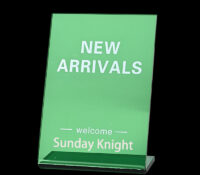 Custom acrylic retail shop new arrival sign SH-1013 Custom acrylic retail shop new arrival sign
