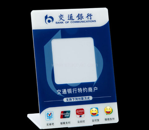 Custom acrylic front desk QR code scanning sign