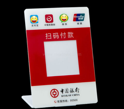Custom acrylic businesses QR code scanning sign