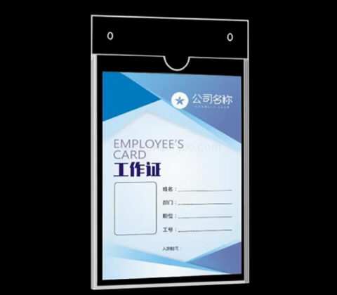 Custom acrylic replaceable employees card holder