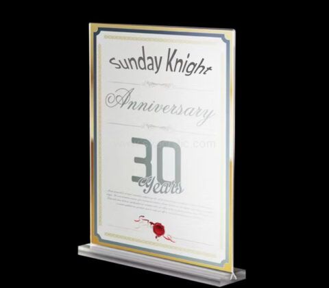 Custom acrylic poster display sign holder
