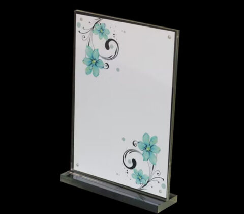 Custom acrylic artwork display sign holder