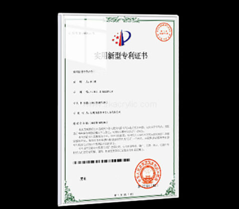 Custom acrylic wall letter patent holder