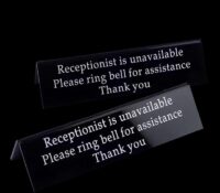 Custom acrylic V-shape information sign SH-1031 Custom acrylic V-shape information sign