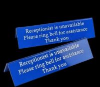 Custom acrylic patient communication signage SH-1037 Custom acrylic patient communication signage