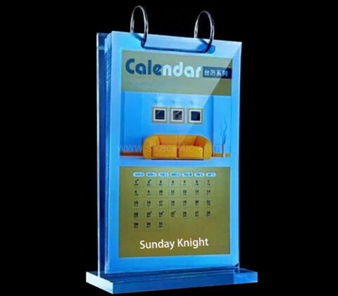 Custom acrylic T shape clendars display stand