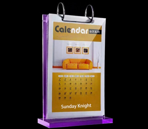 Custom acrylic desk clendars holder stand