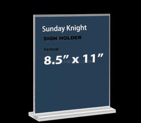 Custom acrylic vertical double-sided sign holder