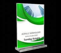 Custom acrylic vertical exhibitions sign holder SH-1048 Custom acrylic vertical exhibitions sign holder