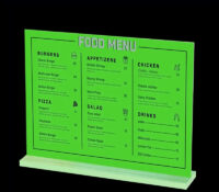 Custom acrylic tabetop cafes menu holder SH-1054 Custom acrylic tabetop cafes menu holder