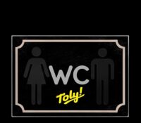 Custom acrylic wall mounted WC sign holder BS-509 Custom acrylic wall mounted WC sign holder