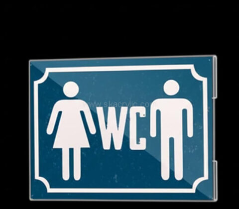 Custom acrylic wall wash room sign holder