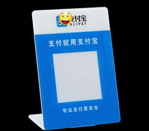 Custom acrylic restaurants payment sign