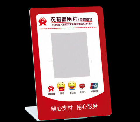 Custom acrylic reception areas payment sign