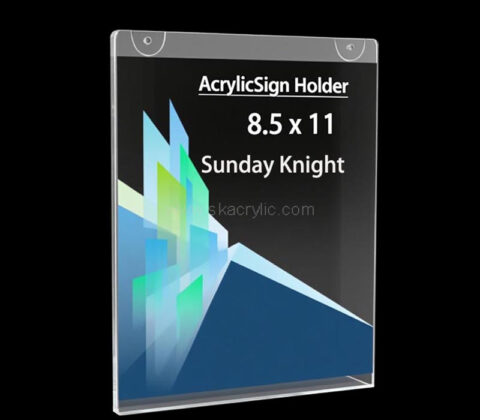 Custom acrylic wall 8.5 X 11 sign holder