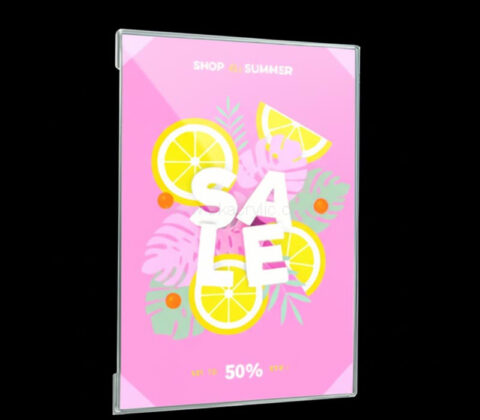 Custom acrylic wall advertisements sign holder