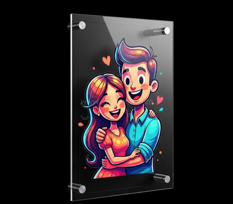 Custom acrylic wall picture frame