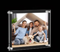 Custom acrylic wall mount photo frame BS-519 Custom acrylic wall mount photo frame