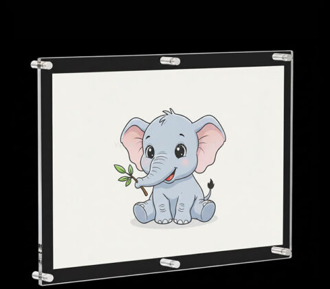 Custom acrylic floating galleries paintings frame