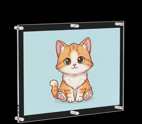 Custom acrylic wall mount studios frame