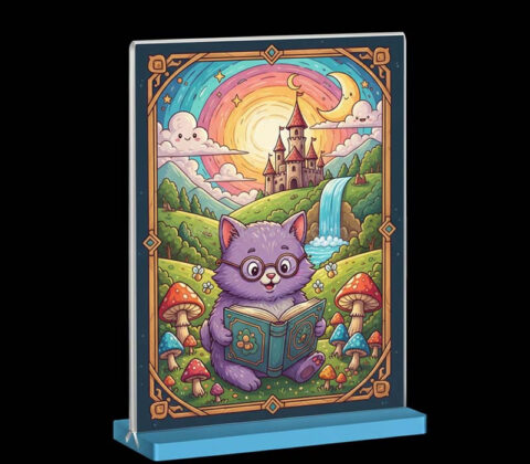 Custom acrylic 5 X 7 artwork frame