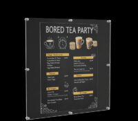 Custom acrylic wall lobby menu holder BS-528 Custom acrylic wall lobby menu holder