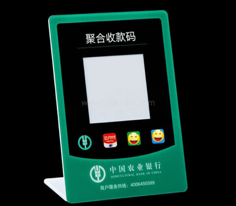 Custom acrylic checkout points scanning sign